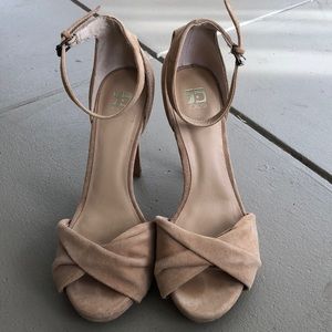Joe’s nude suede high heals size 7